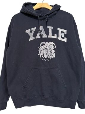 Yale Men’s Size M Navy Blue Yale University Hoodie Sweatshirt